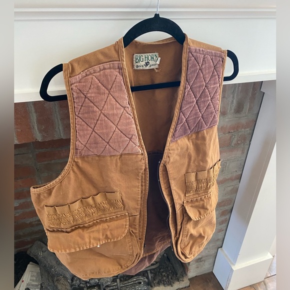 Mens Vintage Big Horn Black Sheep Hunting Vest Large Brown Shooting Duck Hunting - Picture 3 of 9